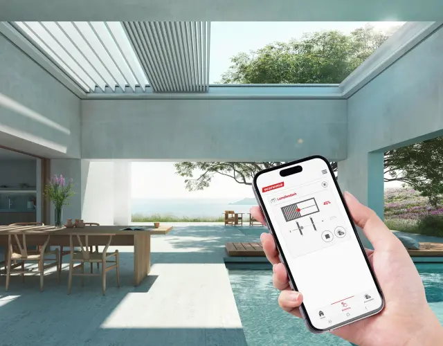Afbeelding van je Lamaxa die wordt bediend via een app