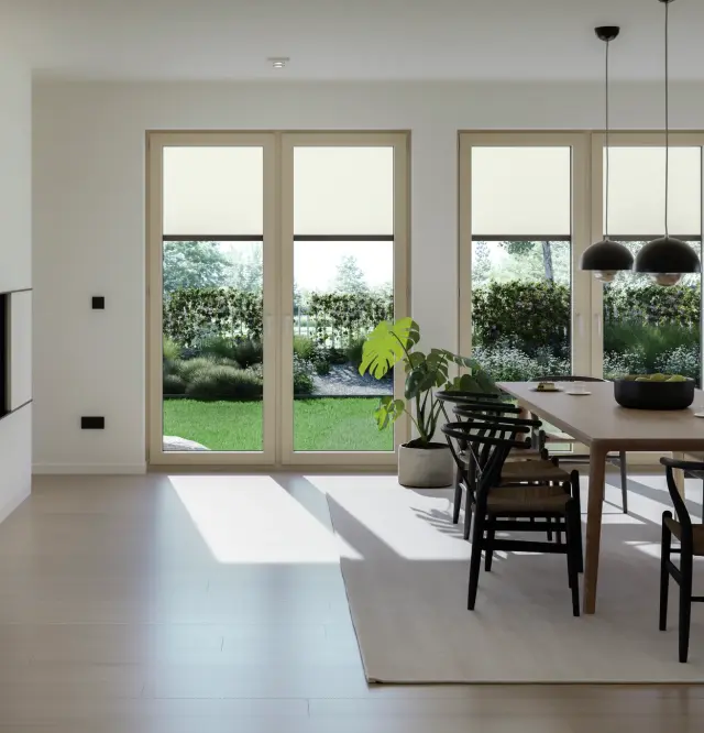 Stores toile extérieurs de fenêtre à pose traditionnelle WAREMA