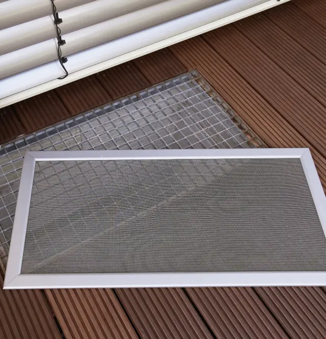 Cellar light well cover insect screen