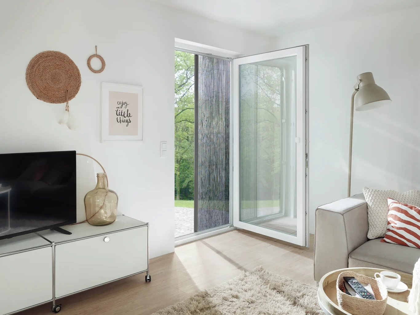 Liveinu Magnet-Fliegengitter Für Türen/Fenster – 100x180 Cm, Grau, Ohne Bohren (Klebemontage)