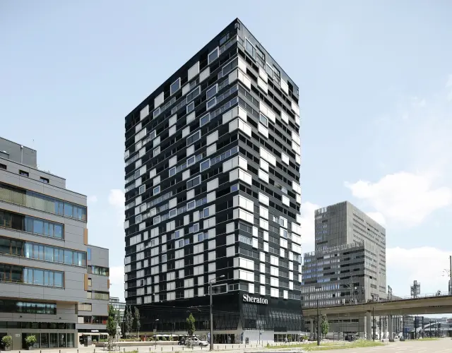 Flatgebouw Hard Turm Park, Zürich, Zonwering