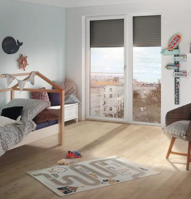 Sistema de baranda VisioNeo WAREMA, protección contra caídas, protección solar