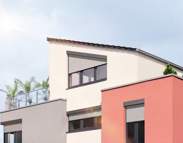 Schräg-Rollladen S6 waagerecht