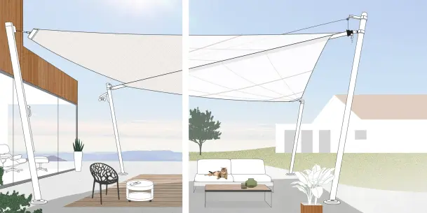 Sonnensegel fr Terrasse und Garten | WAREMA