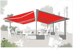 Illustration armature libre de stores toile