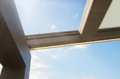 Nahaufnahme secudrive Federstahlband Pergola-Markise