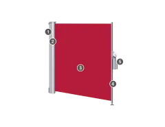 Illustration Bauteile Seiten-Markise