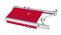 Illustration of components of a patio awning